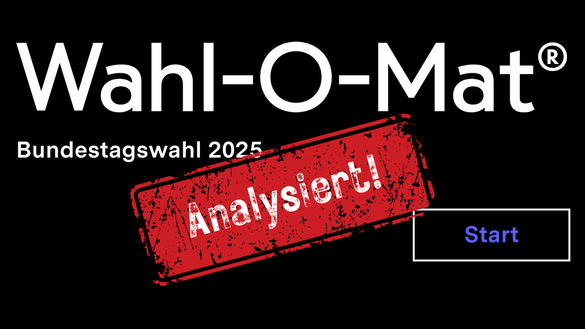 Wahl-O-Mat 2025 Analyse